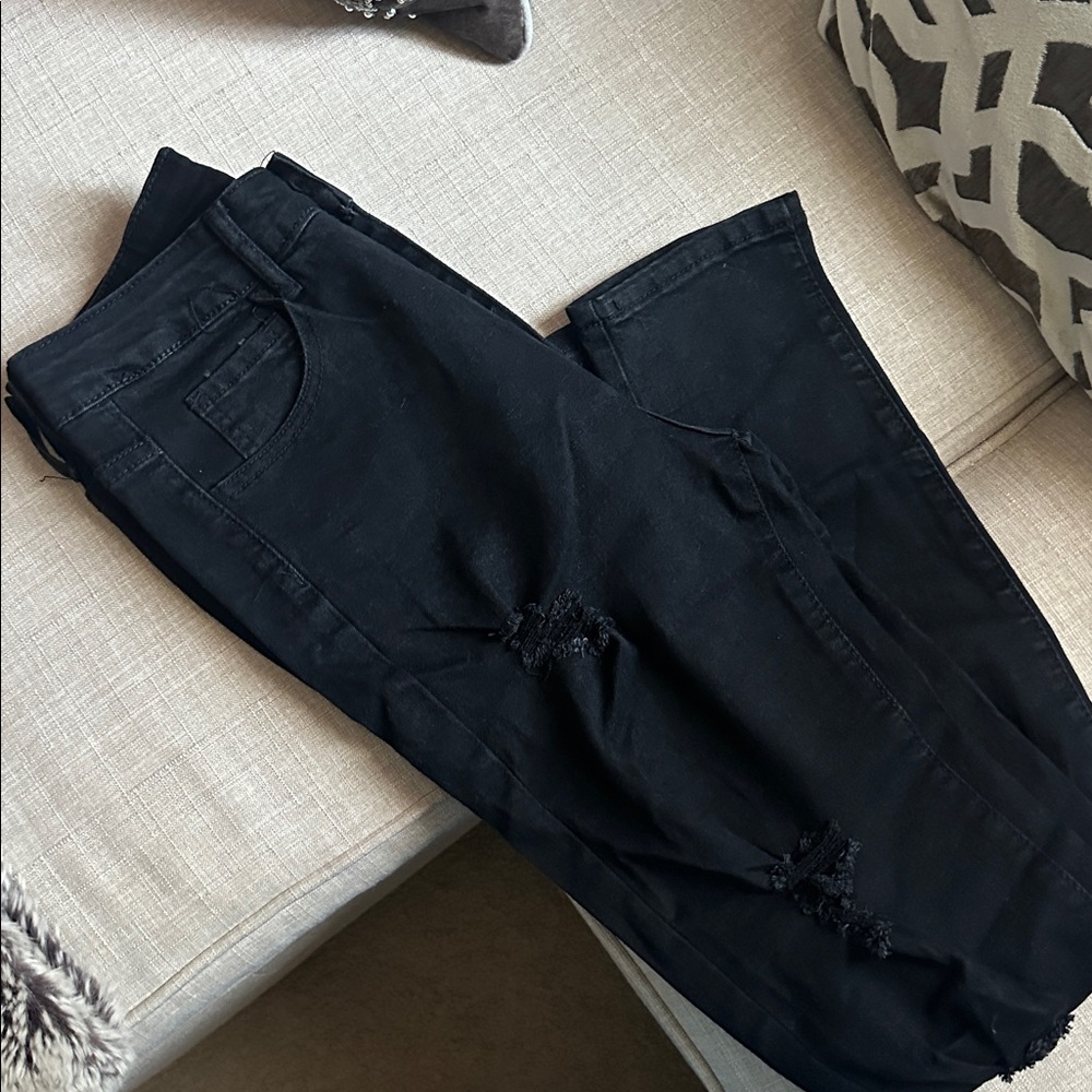 SHEIN Black Denim Pants